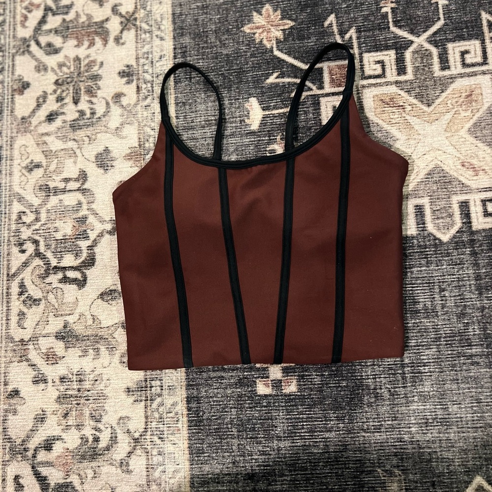 NWOT Abercrombie YPB corset tank with built in bra.